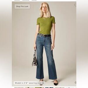 J. Crew Charley Kickout cropped Jean